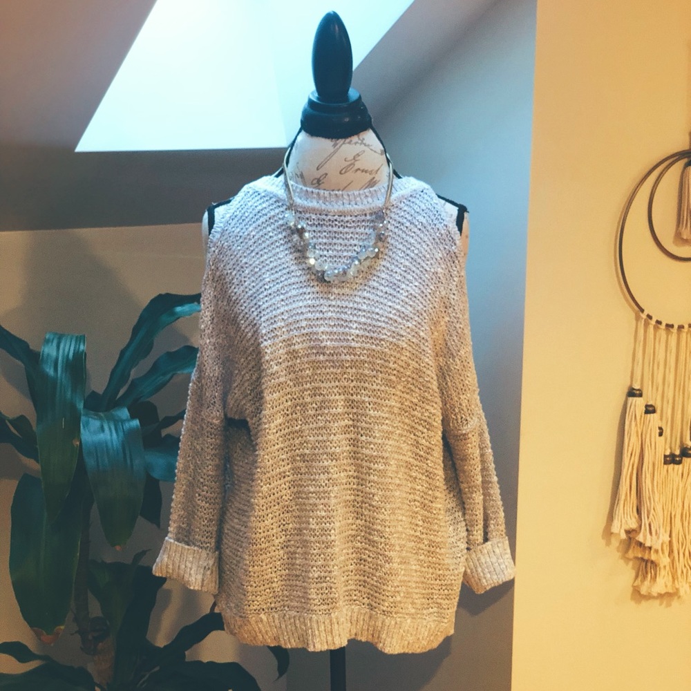 EXPRESS ✨ Cold Shoulder Sweater